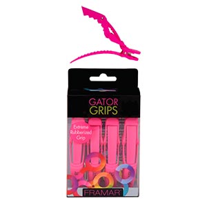 Product image for Framar Pink Gator Grip Clips - Set of 4