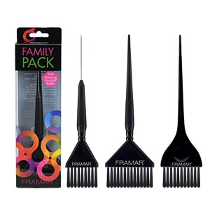 Product image for Framar Family Pack Brush Set Black - 3 Pack