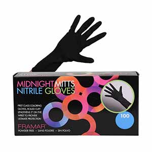 Product image for Framar Midnight Mitts Nitrile Gloves 100 Ct Large
