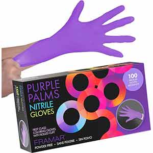 Product image for Framar Purple Palms Nitrile Gloves Medium