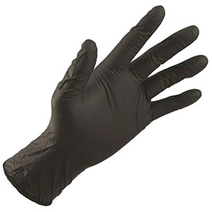 Product image for Gloveman Black Nitrile Gloves Large 100 Count
