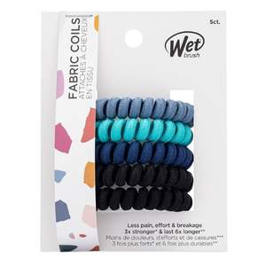 Product image for Wet Brush Fabric Coils Blue 5 Pack