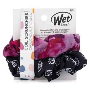 Product image for Wet Brush Coil Scrunchies Black/Purple 2 Pack