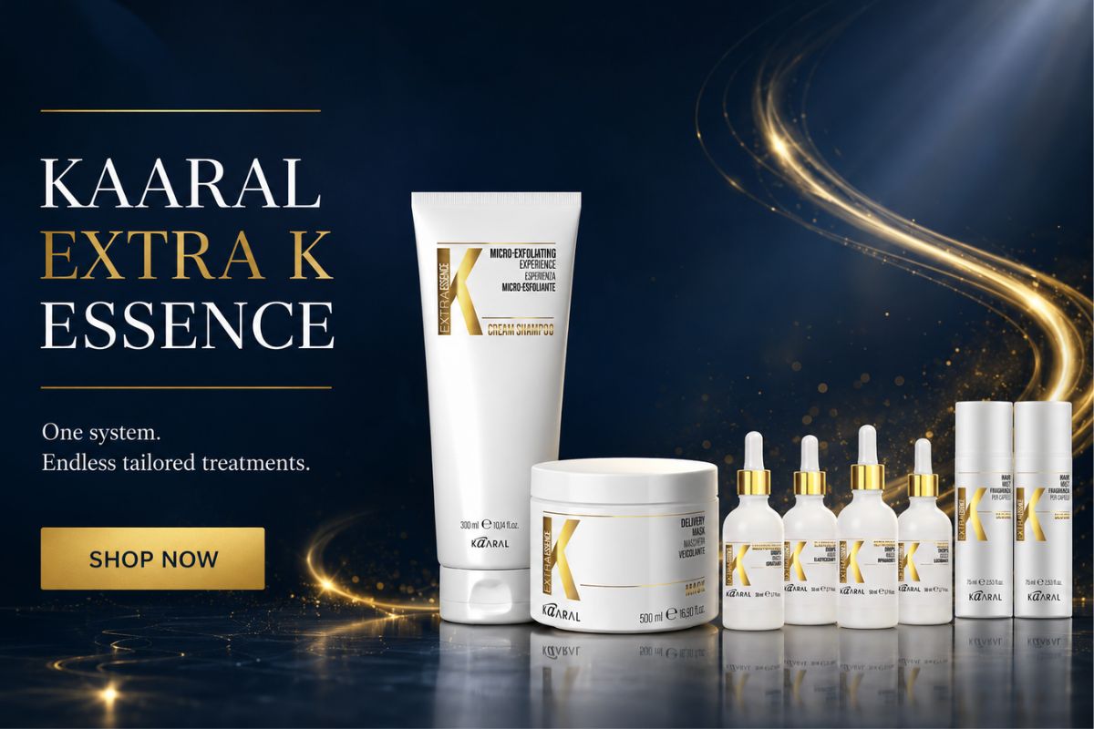 Extra K Essence professional salon haircare product.